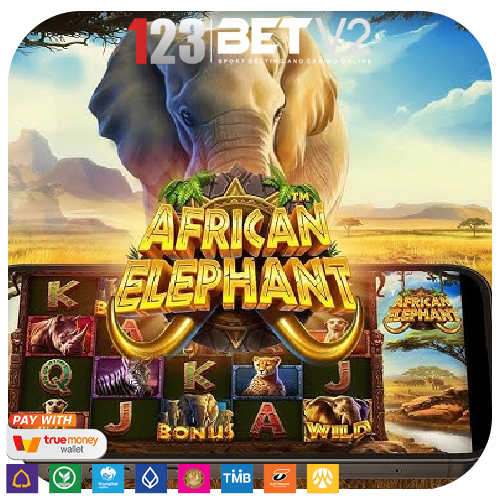 African Elephant ธีมสล็อตป่าแอฟริการ รวมสัตว์นานาชนิดไว้